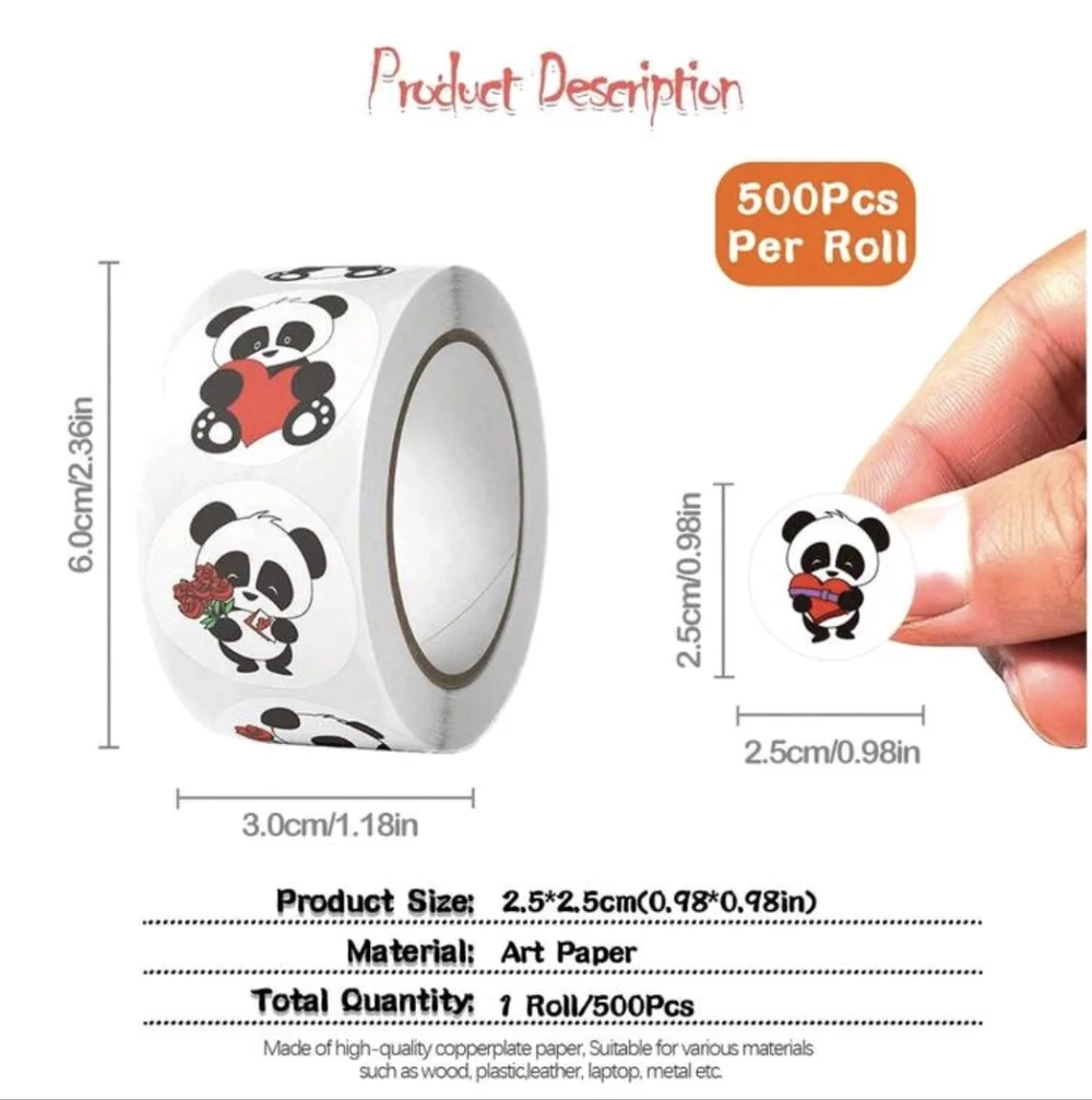 Cartoon Lovable Panda Decoration Stickers